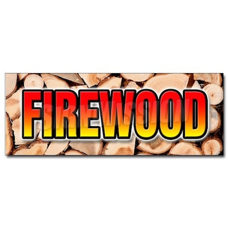Signmission FIREWOOD DECAL sticker fire wood split hickory cord delivered stacked, D-12 Firewood D-12 Firewood